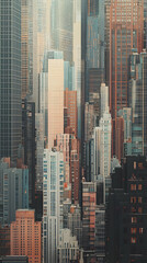 Fototapeta premium Abstract City Skyline Digital Art