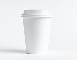 Blank White Paper Coffee Cup On White Background