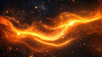 Fototapeta premium Cosmic fiery nebula