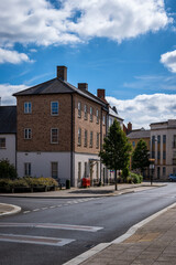 Residential estate street view in England UK