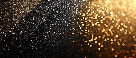 Abstract golden and black glitter texture background.