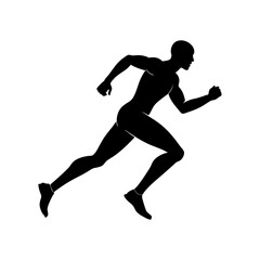 running athlete vector silhouette
