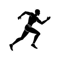 running athlete vector silhouette