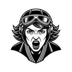 Woman silhouette illustration vector art icon