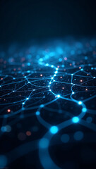 Obraz premium Digital network connection, abstract concept of network