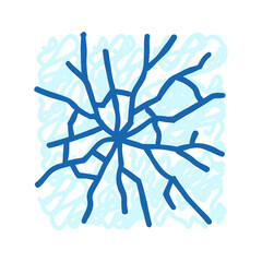 fractured glass fracture icon doodle illustration