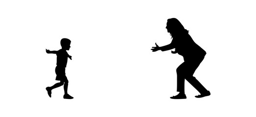 Teenage football player is going to his family member vector.