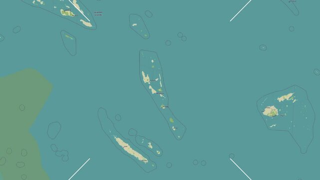Ambrym Island in the Coral Sea. Zoom