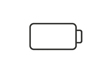 Battery icon vector illustration representing low power level indicating urgent need for charging or replacement