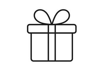 Vector illustration of a gift box with a bow suitable for celebration themes and design projects
