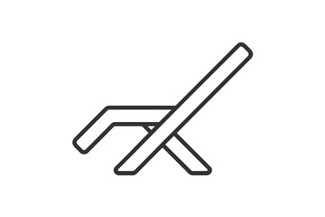 Relaxing lounge chair icon designed in a minimal vector style for modern interiors and outdoor spaces