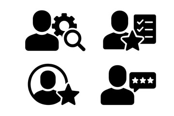 Vector illustrations showcasing user engagement and feedback concepts in a digital environment for enhancing online experiences