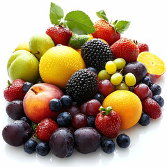 Obraz premium Colorful assortment of fresh fruits