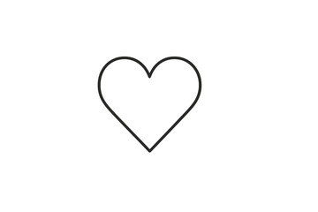 Simple vector illustration of a heart outline emphasizing love and emotions in a minimalist design suitable for various applications