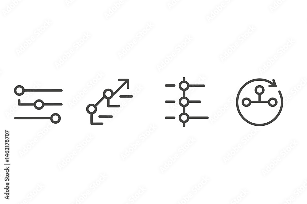 Poster vector illustration icons depicting various user interface controls and graphical elements for desig