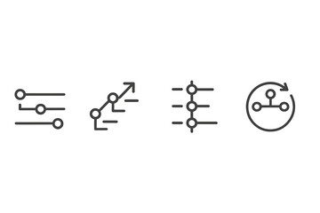 Vector illustration icons depicting various user interface controls and graphical elements for design applications