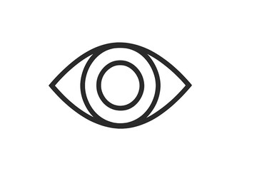 Stylized vector illustration of an eye design emphasizing focus and perception in modern art