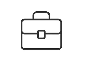 Vector illustration of a briefcase symbolizing professionalism and business activities in a minimalist design