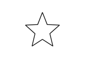 Simple vector illustration of a star icon suitable for various design projects and digital applications