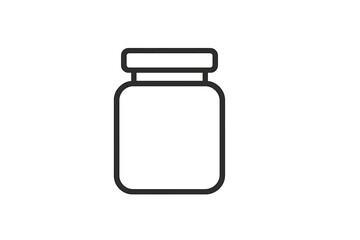 Vector illustration of an empty jar suitable for various design projects and creative uses