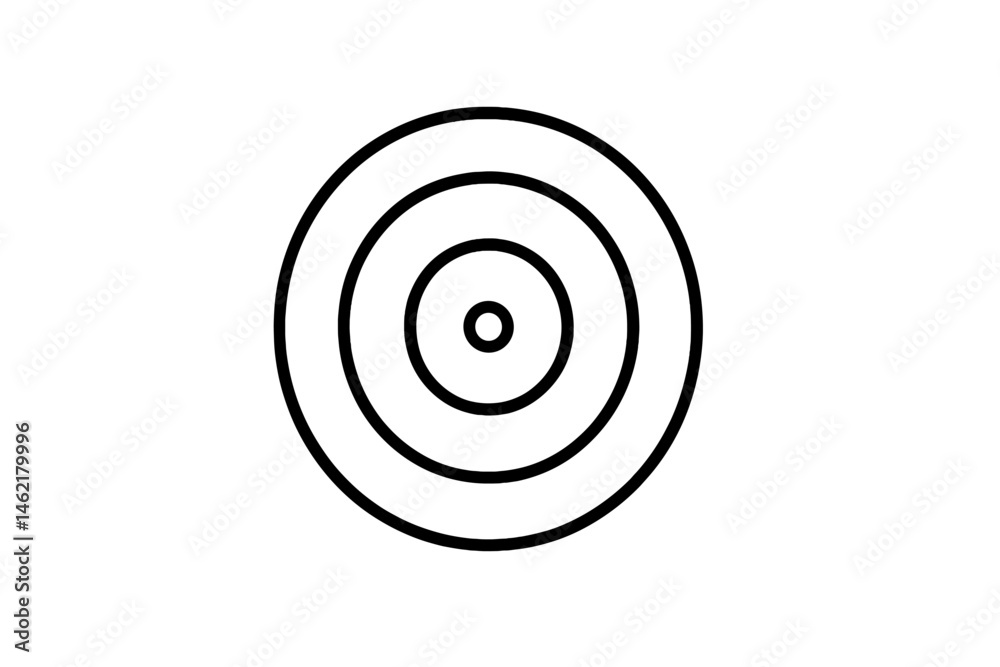 Poster simple vector illustration of concentric circular shapes highlighting design elements in a minimalis