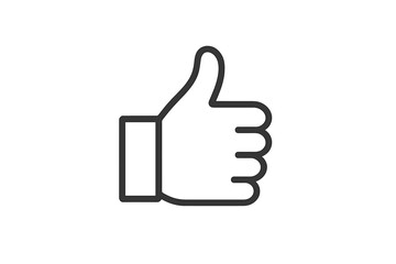 Vector illustration of a thumbs up icon symbolizing approval and positivity in communication and design