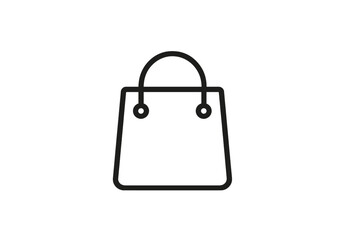 Vector illustration of a shopping bag icon depicting a simple and modern design suitable for e-commerce and retail use