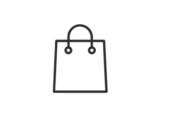 Shopping bag icon design for retail and e-commerce applications, representing online shopping convenience