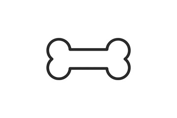Simple vector illustration of a bone icon representing pet food and animal care for various applications