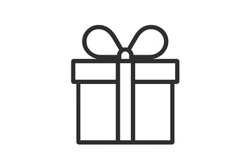 Vector illustration of a simple gift box with a bow suitable for various festive occasions and celebrations