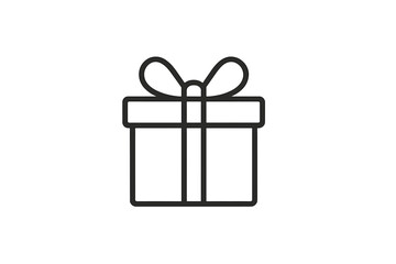 Gift box icon designed as a simple vector illustration for festive occasions and celebrations