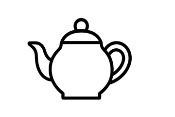 Vector illustration of a teapot design commonly used for culinary and beverage art