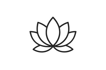 Elegant vector illustration of a lotus flower design suitable for various creative projects and wellness themes