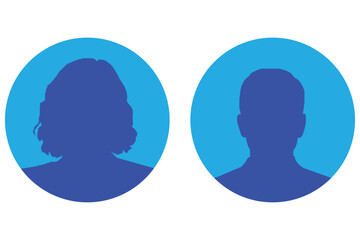 Silhouettes people avatar profiles illustration portrait black vector eps 10