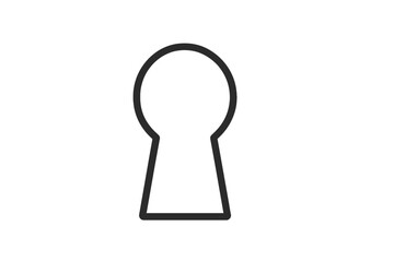 Simple vector illustration of a keyhole icon for security and privacy concepts in design projects