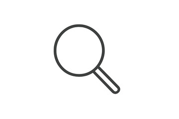 Vector illustration of a magnifying glass icon representing search and exploration in a minimalist design suitable for digital use