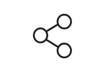 Vector illustration of a simple social media sharing icon designed for digital communication and connection