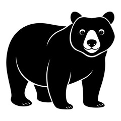 Fototapeta premium Vector of American Black Bear Silhouette for Woodcut and Print Art