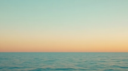 Obraz premium Serene Ocean Sunset, Tranquil Seascape with Pastel Sky