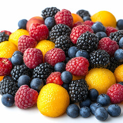 Colorful berry mix close up