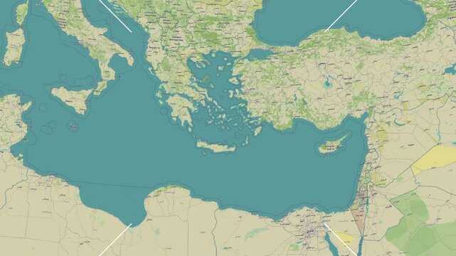 Anafi Island in the Aegean Sea. Zoom