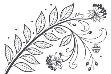 59 Black and white line art, organic shapes, flowing curves, botanical illustrations, abstract floral designs, delicate linework, intricate patterns, nature-inspired forms, minimalist drawing, elegant