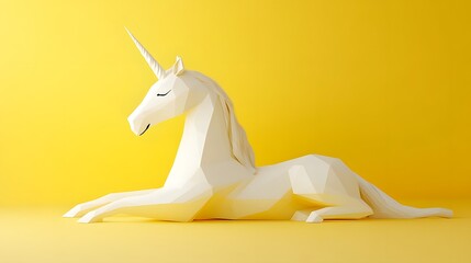 Obraz premium A charming and playful unicorn in a relaxed stance with a magical and colorful aura