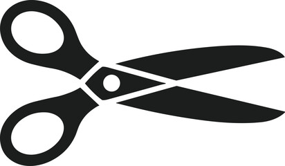 Scissors Silhouette Vector Illustration - Back to School Icon Design