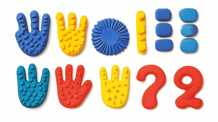 Colorful educational play shapes