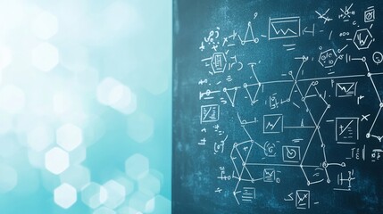 Brainstorming on chalkboard ideas and innovation