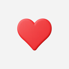 3d Realistic Love Icon Vector Illustration