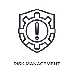 Risk Management Icon Outline Style. Vector Illustration For Graphic Design