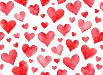 Vibrant Digital Background with Red Heart Pattern