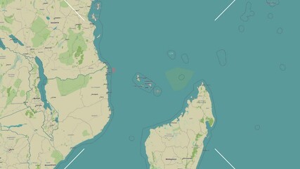 Anjouan Island in the Mozambique Channel. Zoom